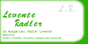 levente radler business card